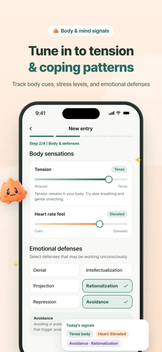 Entry - body sensations and defense mechanisms